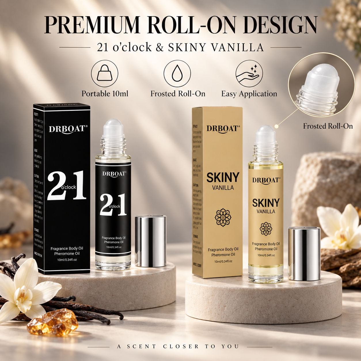 Perfume Fragrance Oil - Óleo de perfume roll-on para homens,