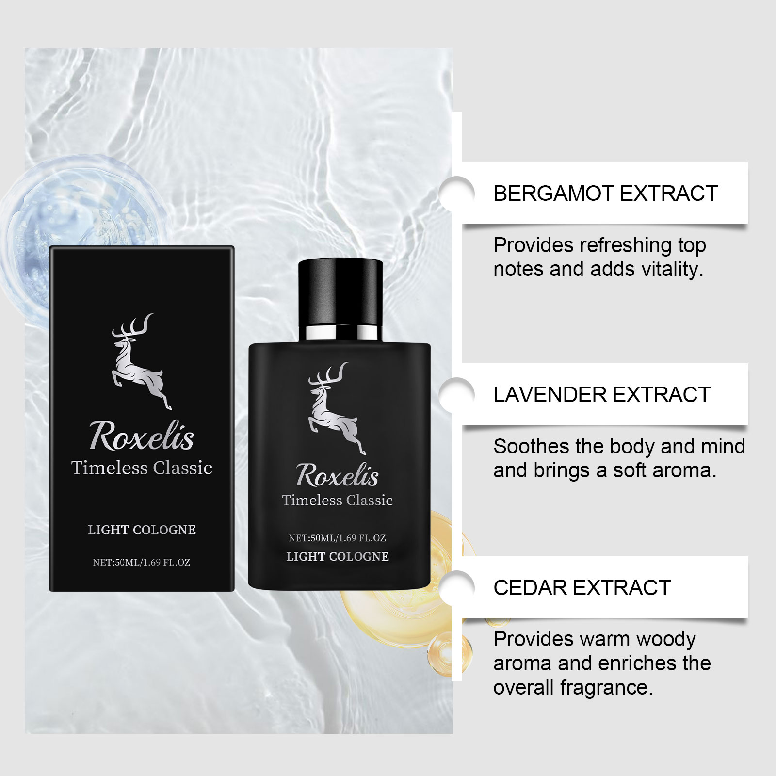 Charm Classic Cologne para Hom - Perfume Alcohol Fragrance avaliação e preço